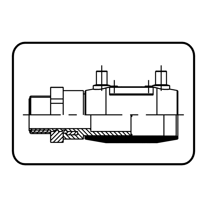 E-Adaptor Socket male thread PE 100-RC black