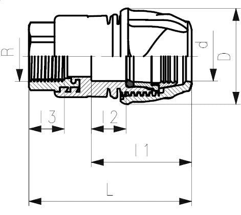 iJOINT metal transition coupling threaded female - Compression Fitting