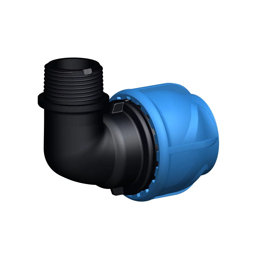 iJOINT 90° Elbow with threaded male off take - Compression Fitting