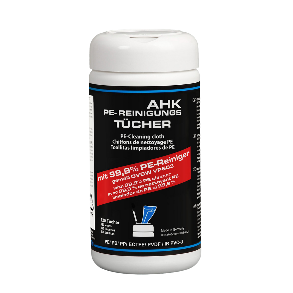 AHK PE-Cleaning wipes container with 120 wipes, certified according to DVGW