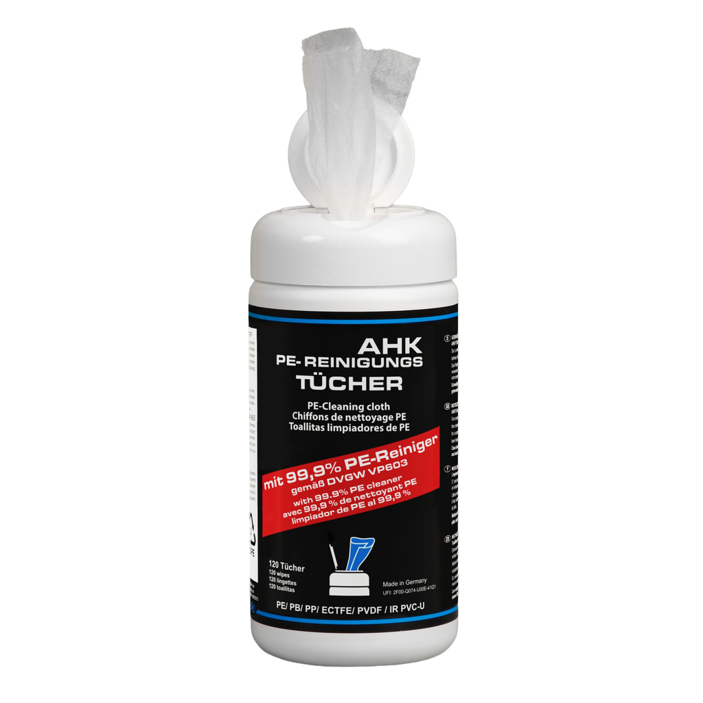 AHK PE-Cleaning wipes container with 120 wipes, certified according to DVGW