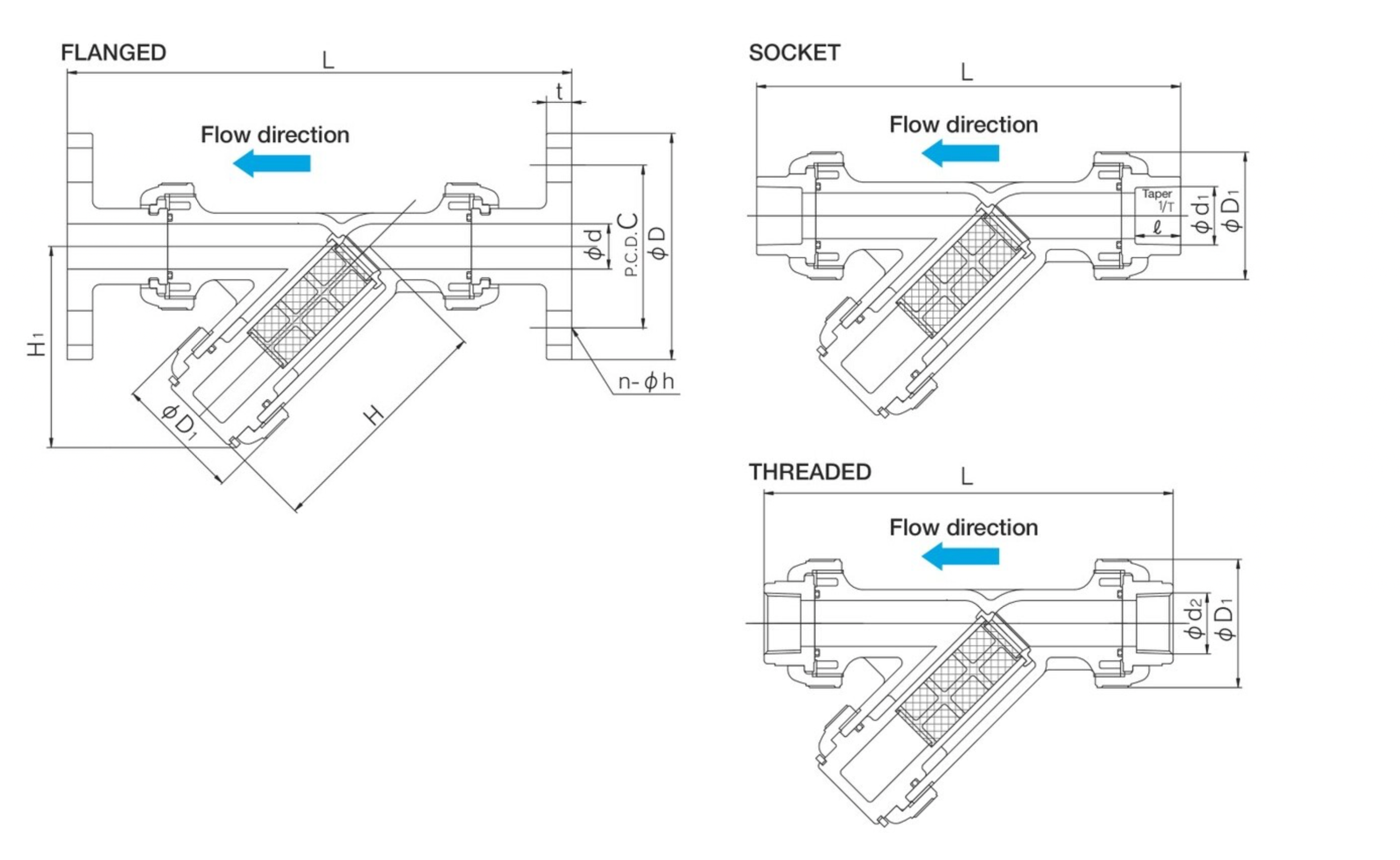 ASAHI Y-Schmutzfänger Typ 51 PVC-U