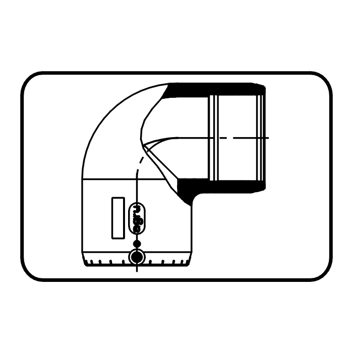 E-Elbow 90° PE 100-RC black