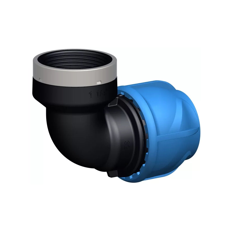 iJOINT 90° Elbow with threaded female off take - Compression Fitting