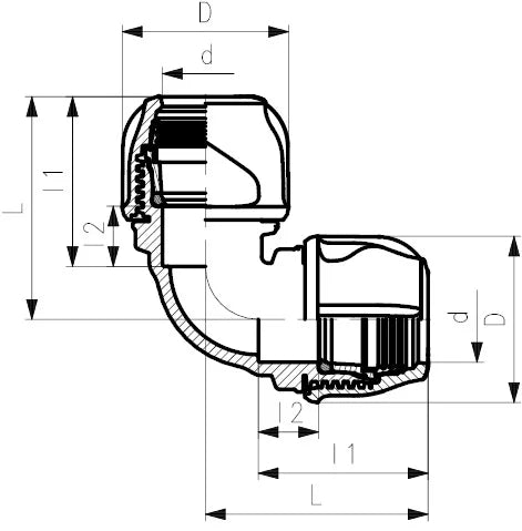 iJOINT 90° Elbow - Compression Fitting