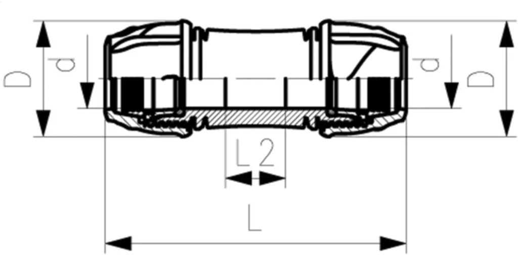 iJOINT Repairing Coupler (without pipe stop) - Compression Fitting