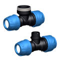 iJOINT 90° Übergangs T-Stück mit Gewinde - Klemmfitting 