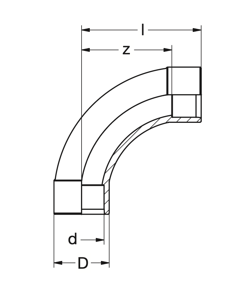 PVC-U Bend 90°