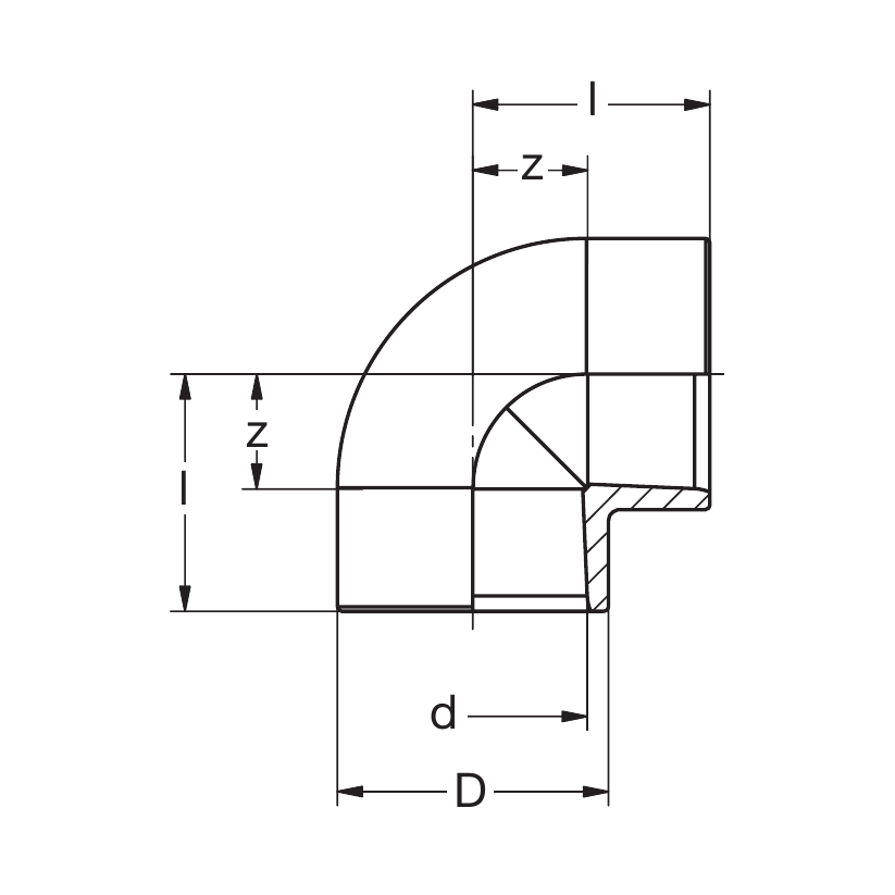 PVC-U Elbow 90°