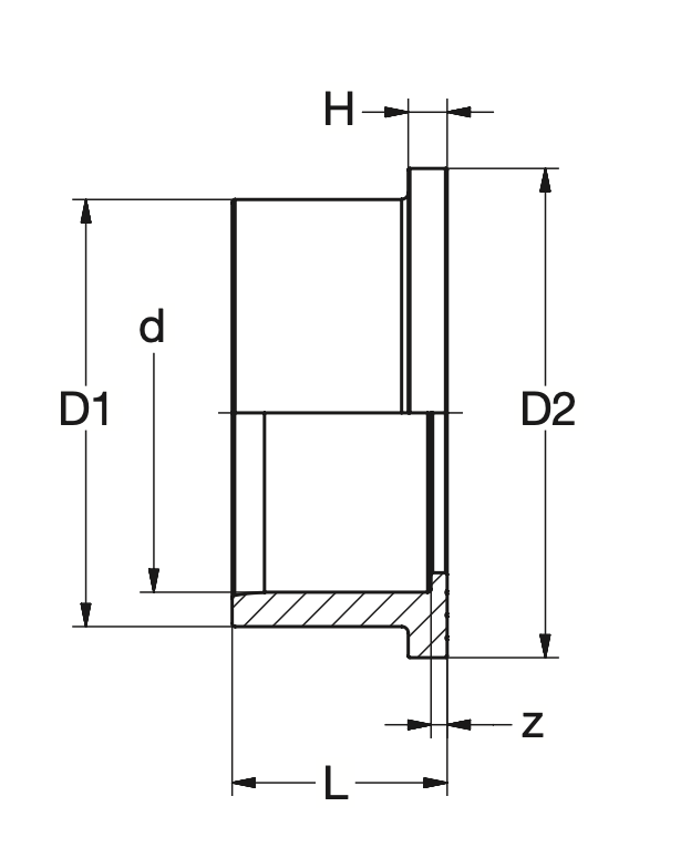 PVC-U Flange adaptor socket grooved