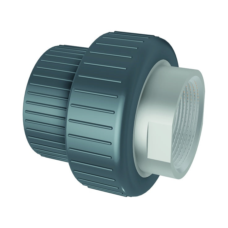PVC-U-GJMW/EPDM Transition Union thread female cyl