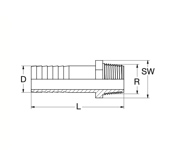 PVC-U Druckschlauchtülle