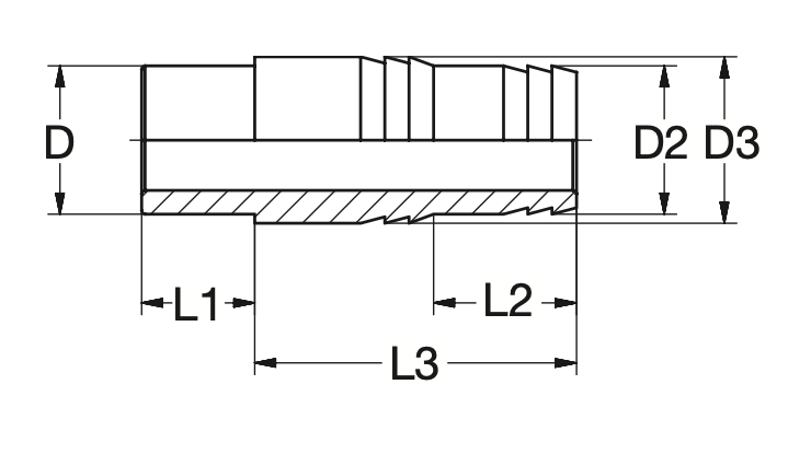 PVC-U Druckschlauchtülle
