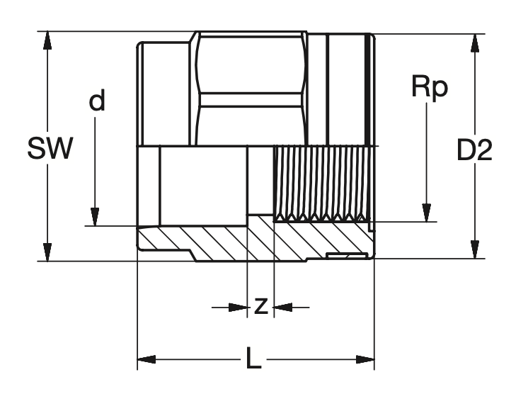 BR PVC-U Übergang IG-zyl