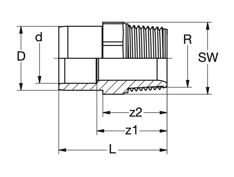 PVC-U Ü-Reduktion/Muffe AG-keg